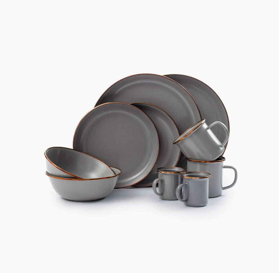 Enamelware Dining Collection - Slate Gray