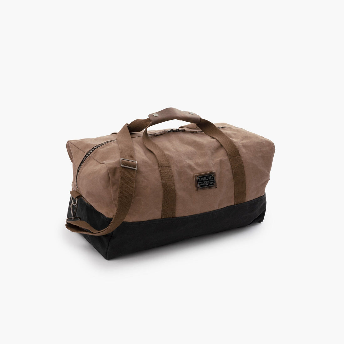 Waxed Canvas Duffel Bag Side View