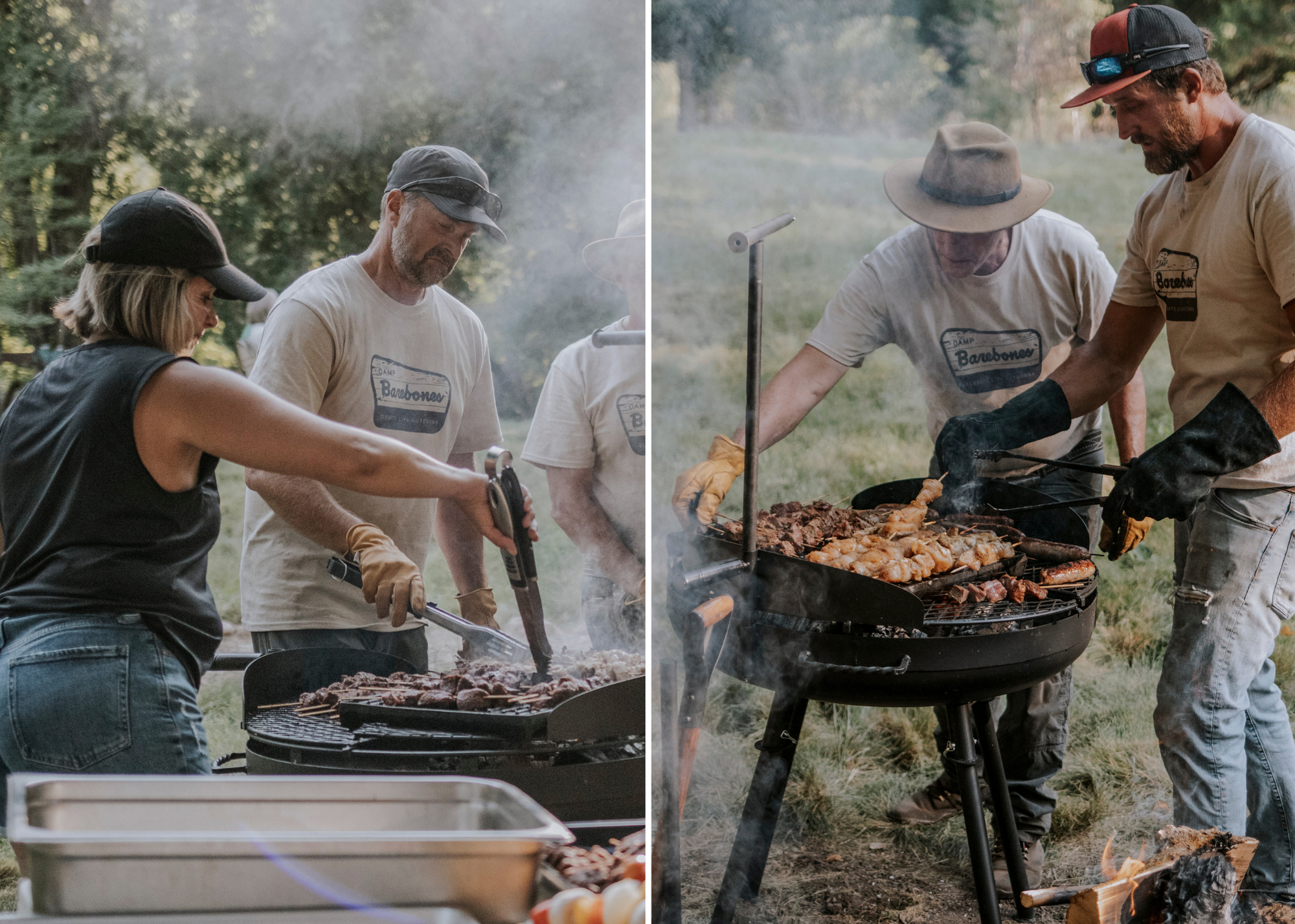 A delicious kabob dinner was expertly grilled on the Cowboy Grills by Robert and his son Erik, who works in sales.